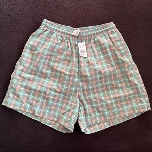 NWT Vintage 90’s Men’s Gap Swim Shorts Plaid Print Rare!